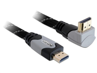Delock High Speed HDMI with Ethernet - HDMI-Kabel mit Ethernet - HDMI männlich zu HDMI männlich - 1 m - 90° Stecker