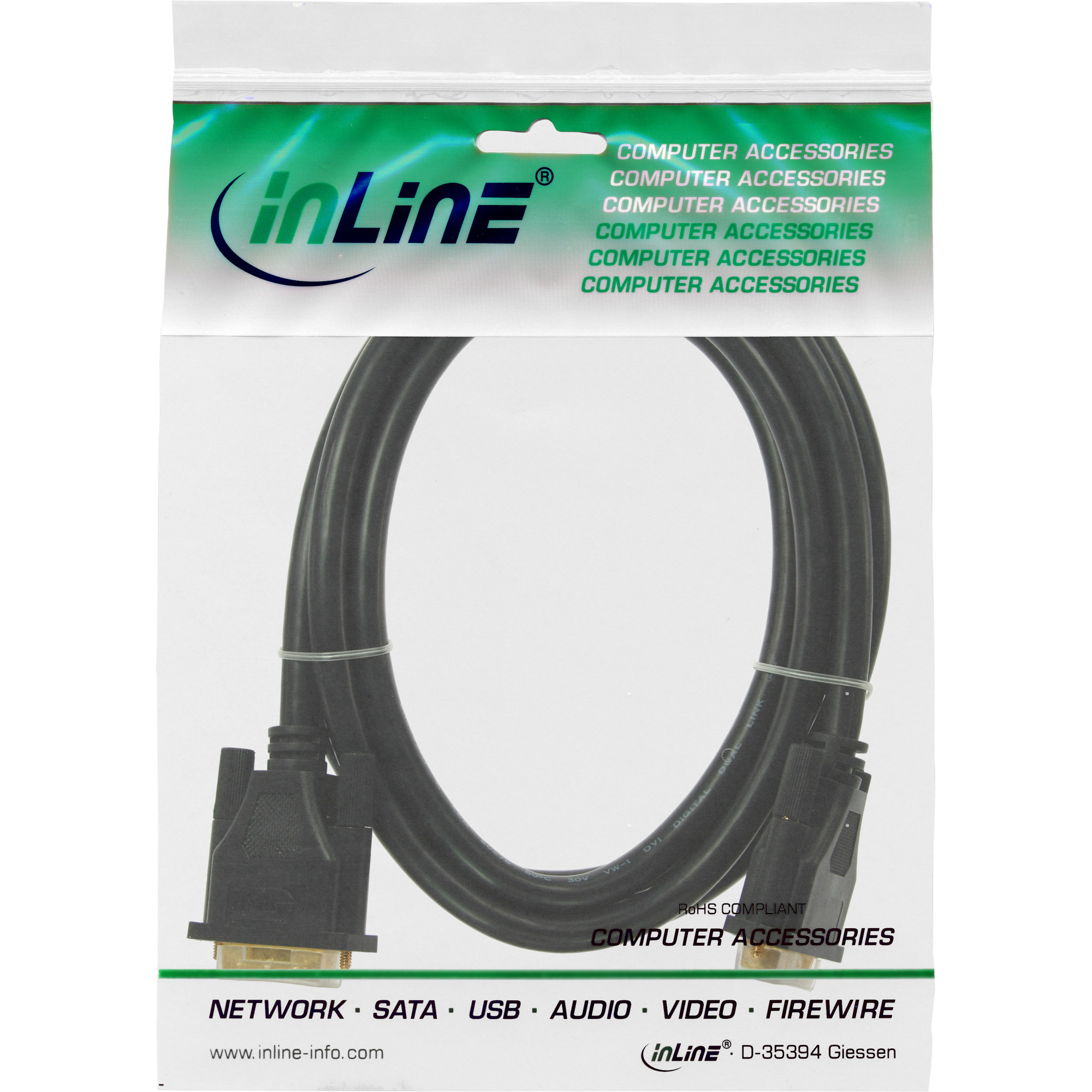 InLine DVI-D Anschlusskabel Premium - digital 24+1 ST  ST - Dual Link - 2m
