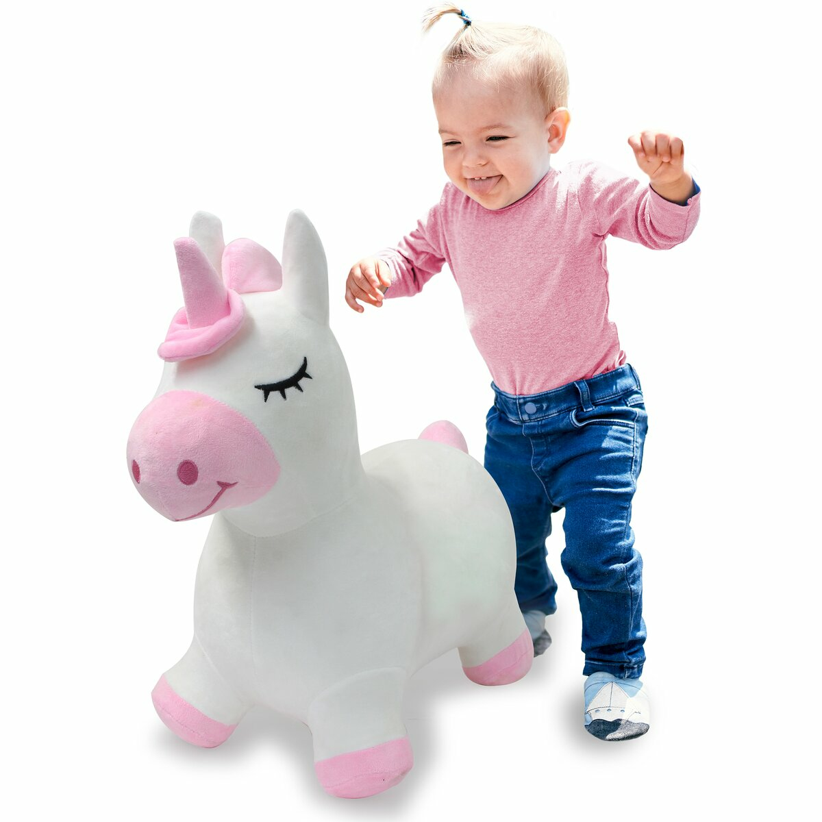 JAMARA Hüpftier Einhorn mit Plüschbezug und Pumpe, Ansicht 2