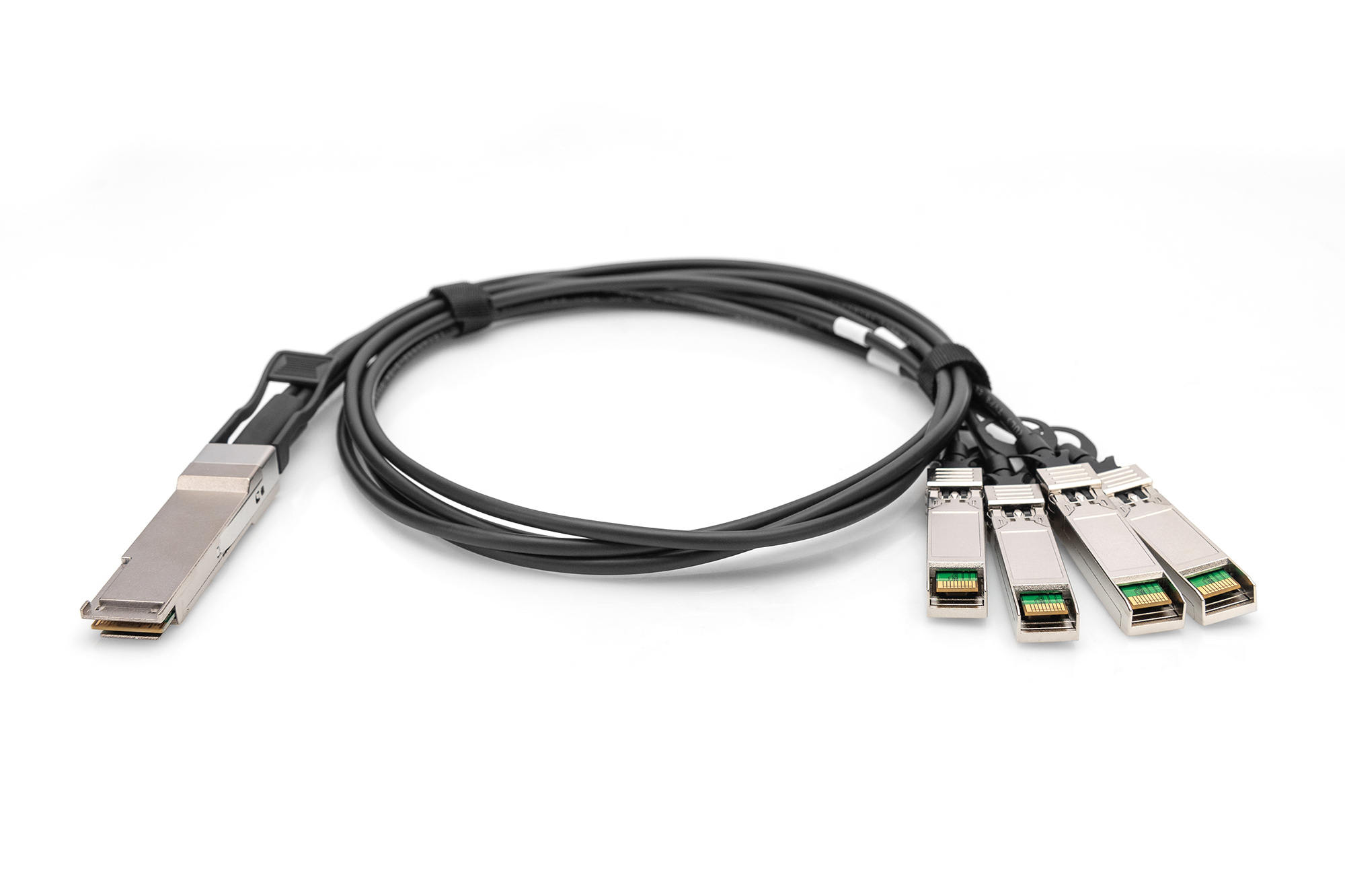 DIGITUS 40G QSFP+ to 4XSFP+ Direct Attach Cable 1m - 1 m - QSFP+ - 4x SFP+, Ansicht 3