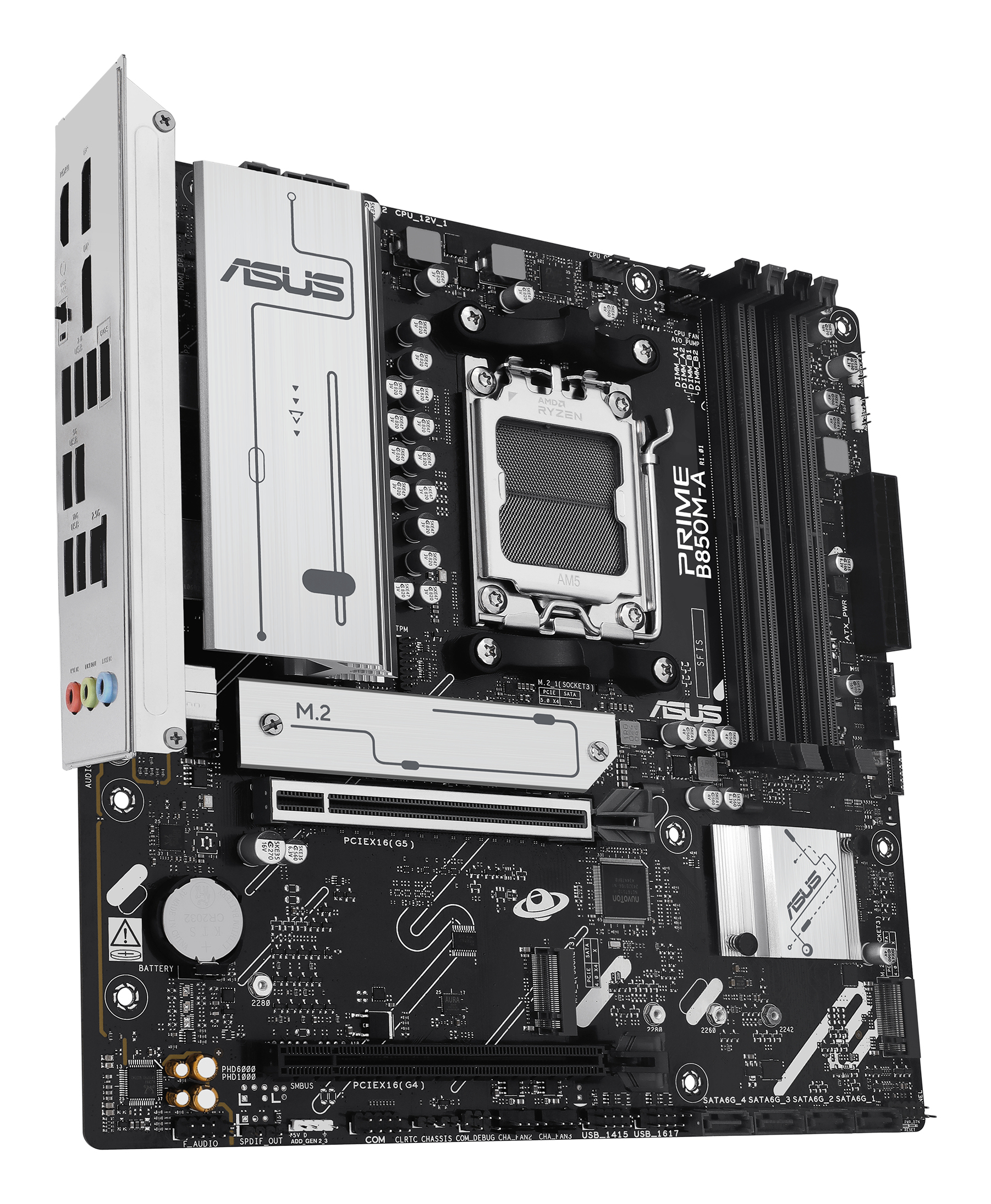 ASUS Amd B850 mATX motherboard - Mainboard - AMD Sockel AM5 (Ryzen Zen4), Ansicht 4