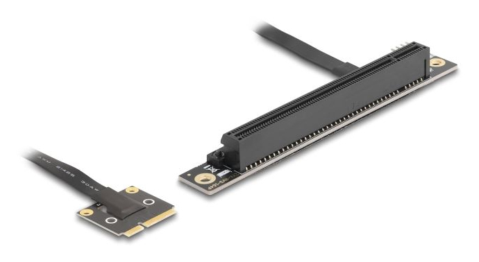Delock Adapter Mini PCIe Stecker zu 3.0 x16 Slot 90° - Adapter - 0,2 m, Ansicht 2