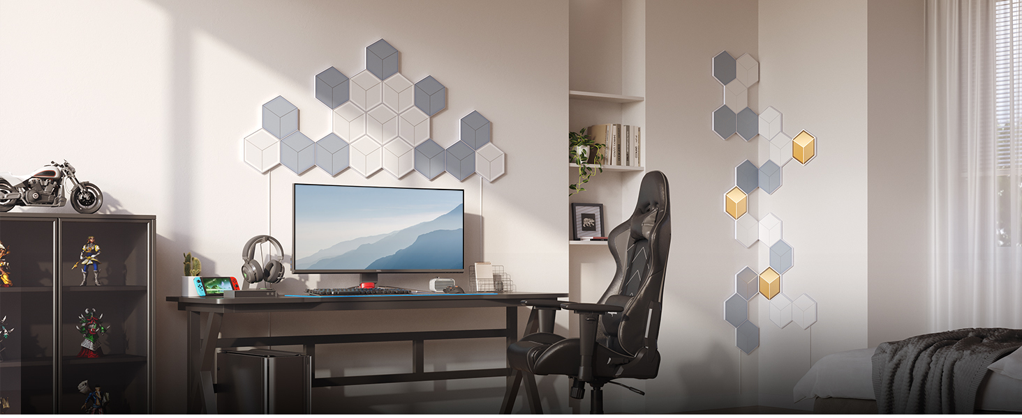 Govee Panelleuchte Glide Hexa Ultra 10er RGBIC, Ansicht 4