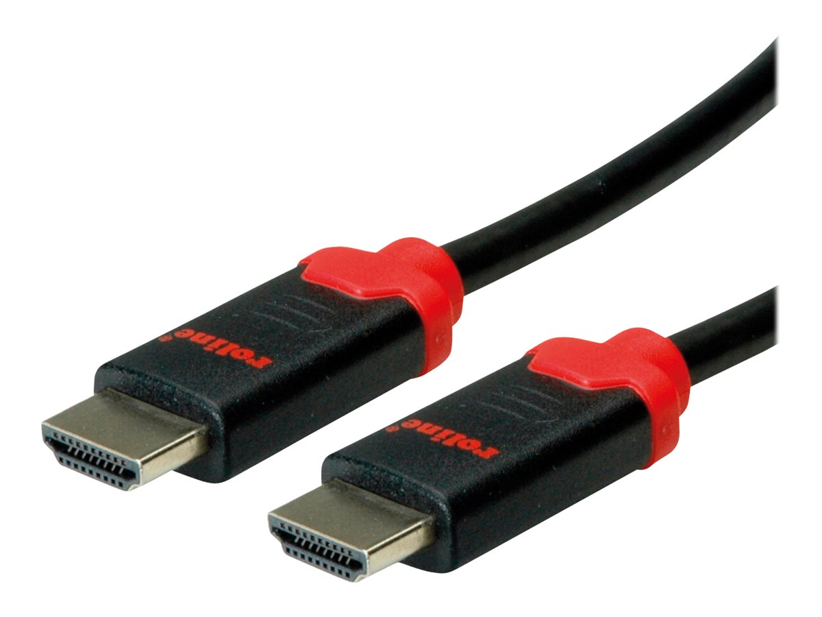 ROLINE Ultra High Speed - HDMI-Kabel - HDMI männlich zu HDMI männlich - 5 m - Doppelisolierung - Schwarz - 10K UWHD-Support (10.240 x 4.320)