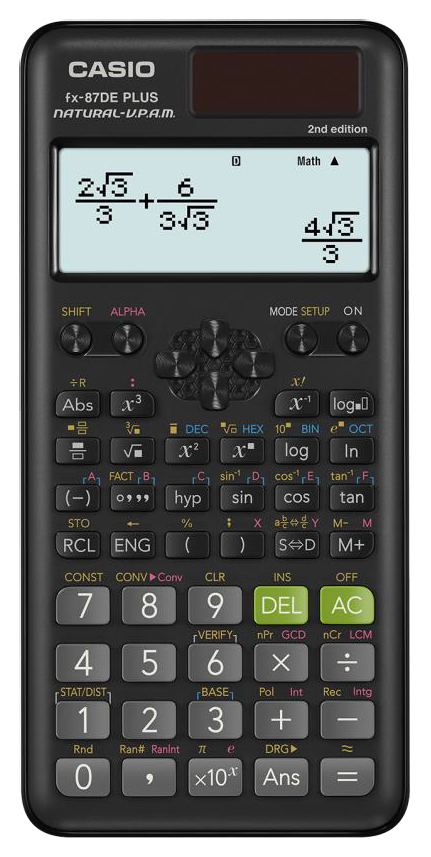 Casio FX-87DE PLUS 2nd edition - Wissenschaftlicher Taschenrechner, Ansicht 2