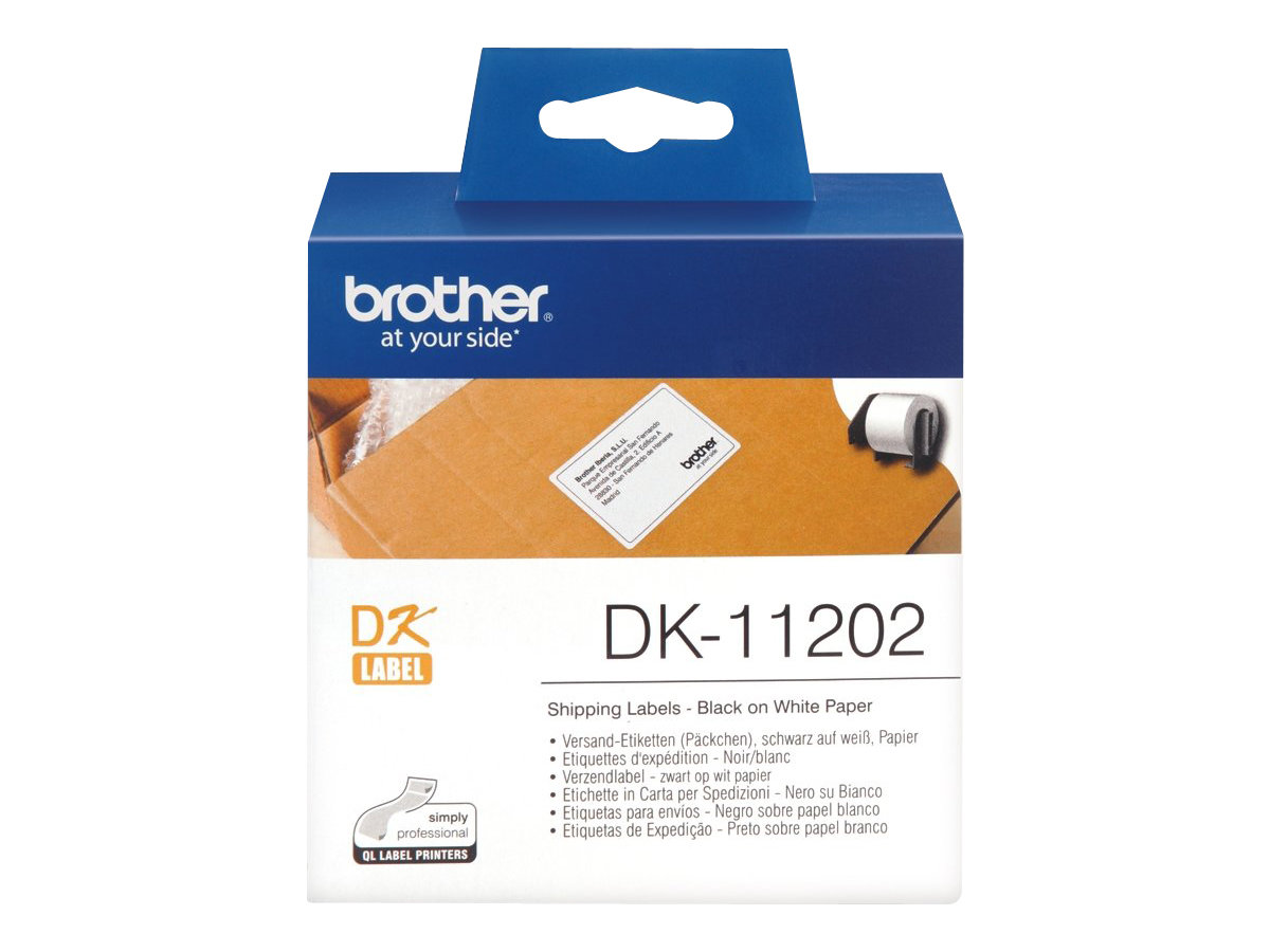 Brother DK-11202 - Schwarz auf Weiß - 62 x 100 mm 300 Etikett(en) (1 Rolle(n)