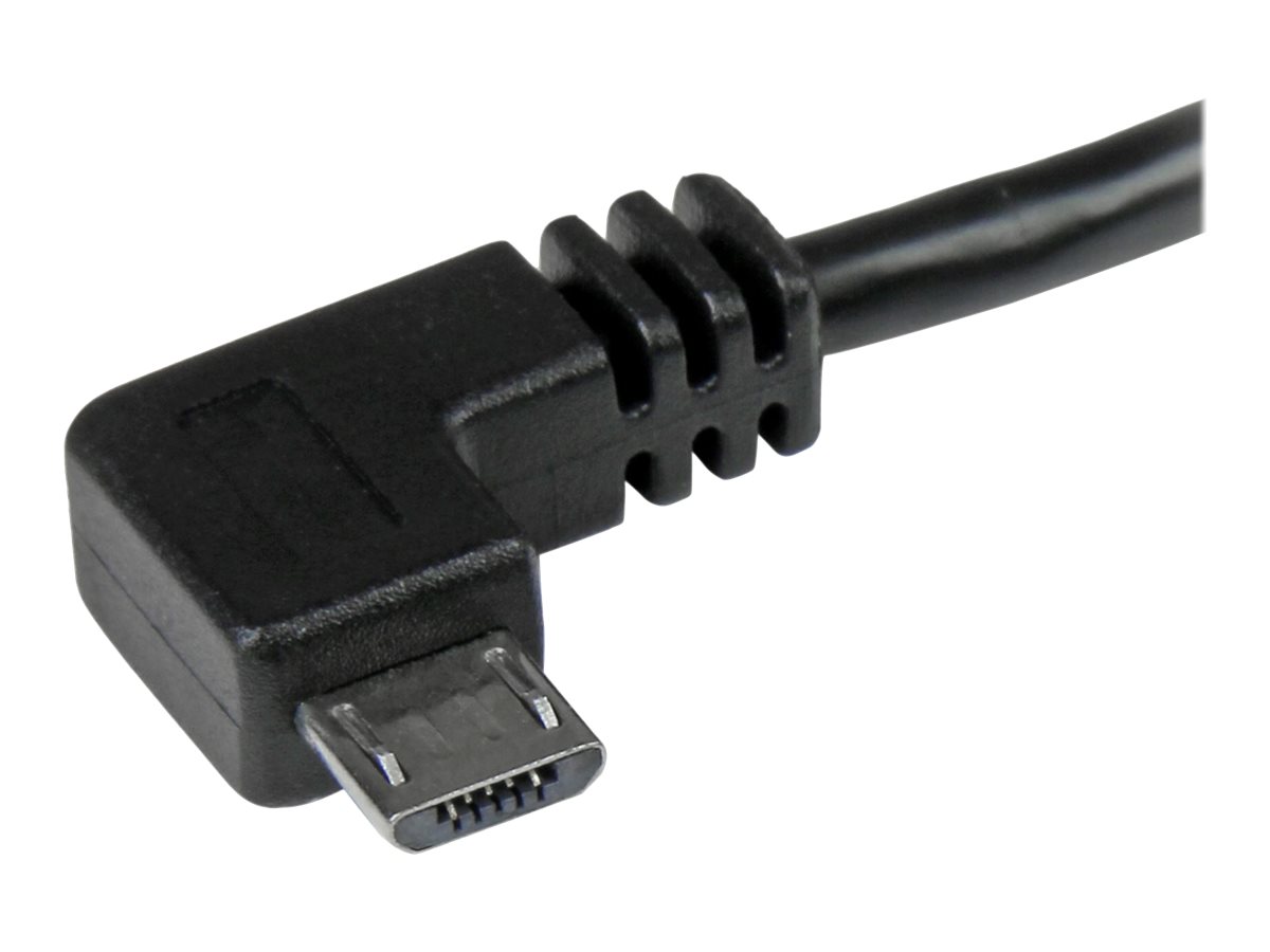 StarTech.com StarTech Micro USB Kabel mit rechts gewinkelten Anschlüssen - Stecker/Stecker - 2m - USB A zu Micro B Anschlusskabel - USB-Kabel - Micro-USB Typ B (M)