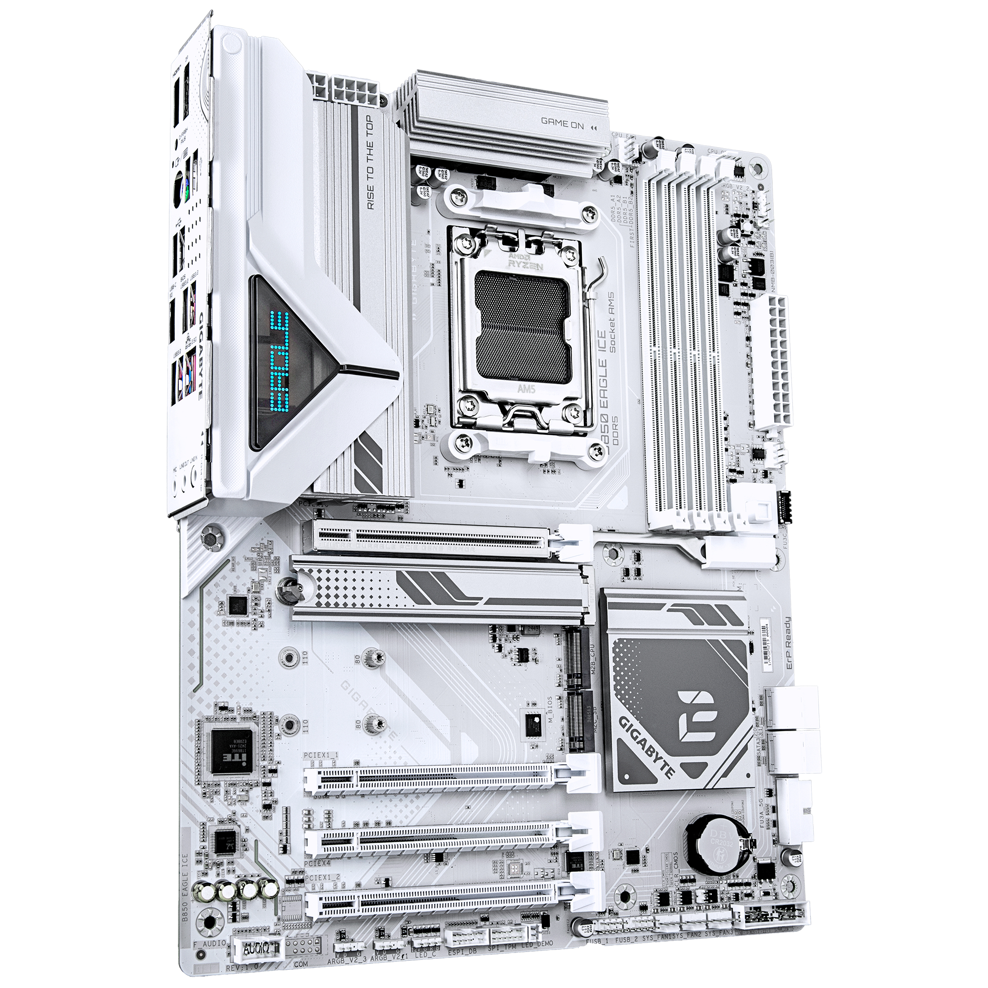 Gigabyte B850 EAGLE ICE - Motherboard - ATX - Socket AM5 - AMD B850 Chipsatz - USB-C 3.2 Gen 1, USB 3.2 Gen 2…, Ansicht 3