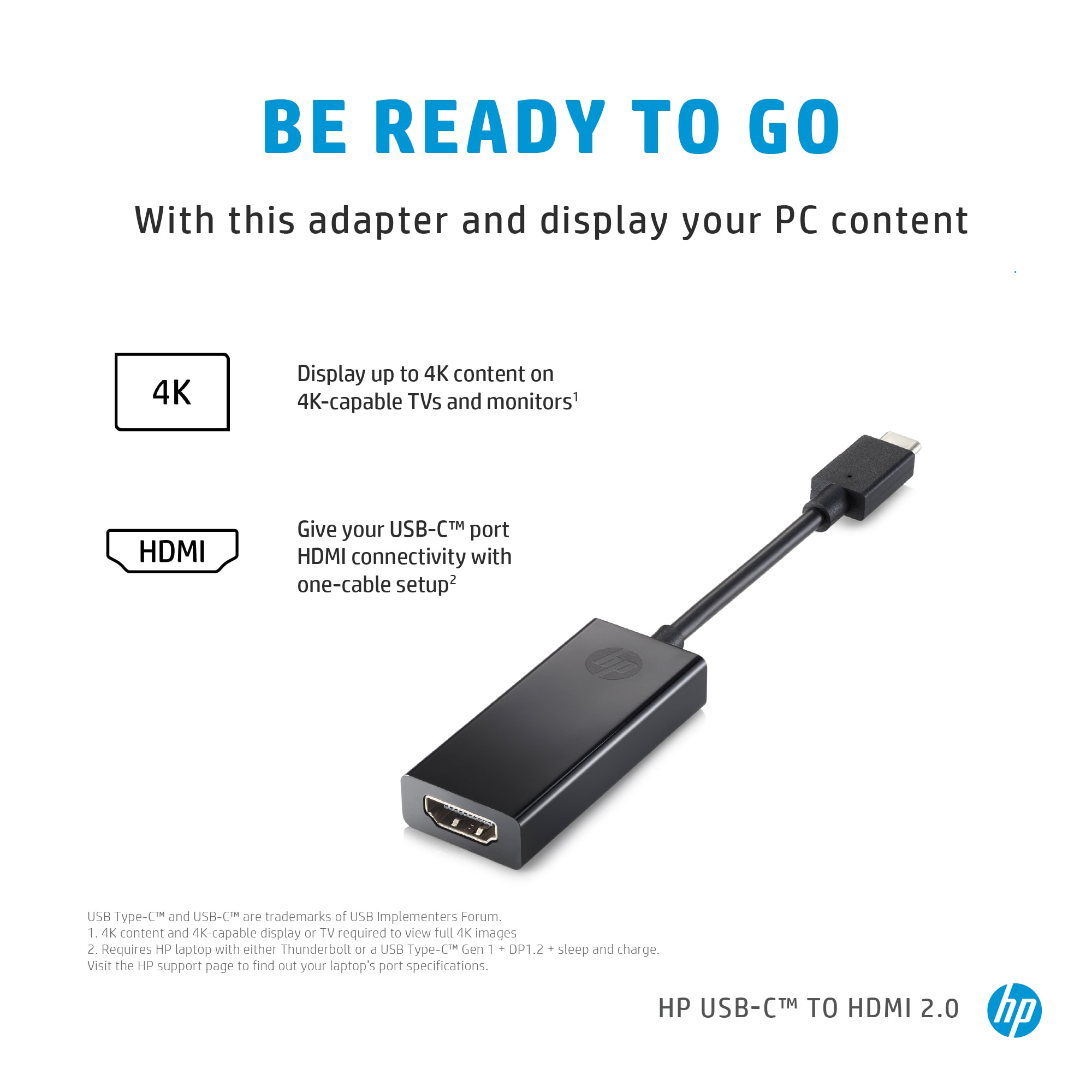HP  Videoschnittstellen-Converter - USB-C (M), Ansicht 4