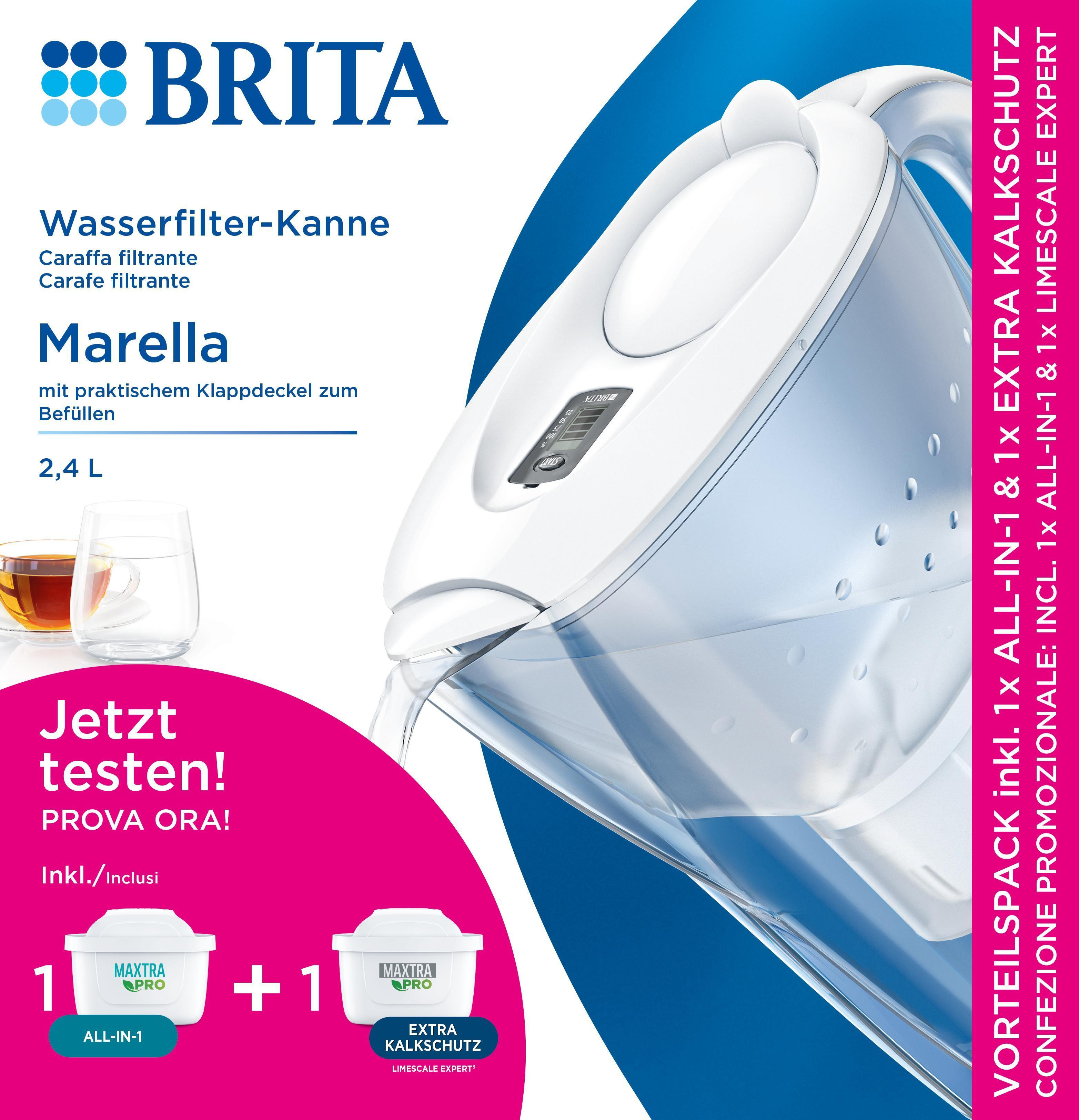 BRITA Wasserfilter-Kanne+MAXTRA+Kalkschut Marella weiss+MAX+, Ansicht 2