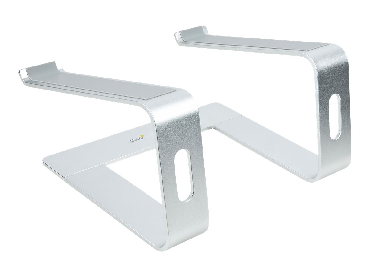 StarTech.com Schreibtisch Laptophalter, Laptophalterung/Laptop ablage/erhöhung bis 5kg Tragkraft, Notebook Ablage/Laptop Riser für Macbook Air/Pro, Dell XPS, Lenovo, Aluminium (LAPTOP-STAND-SILVER)