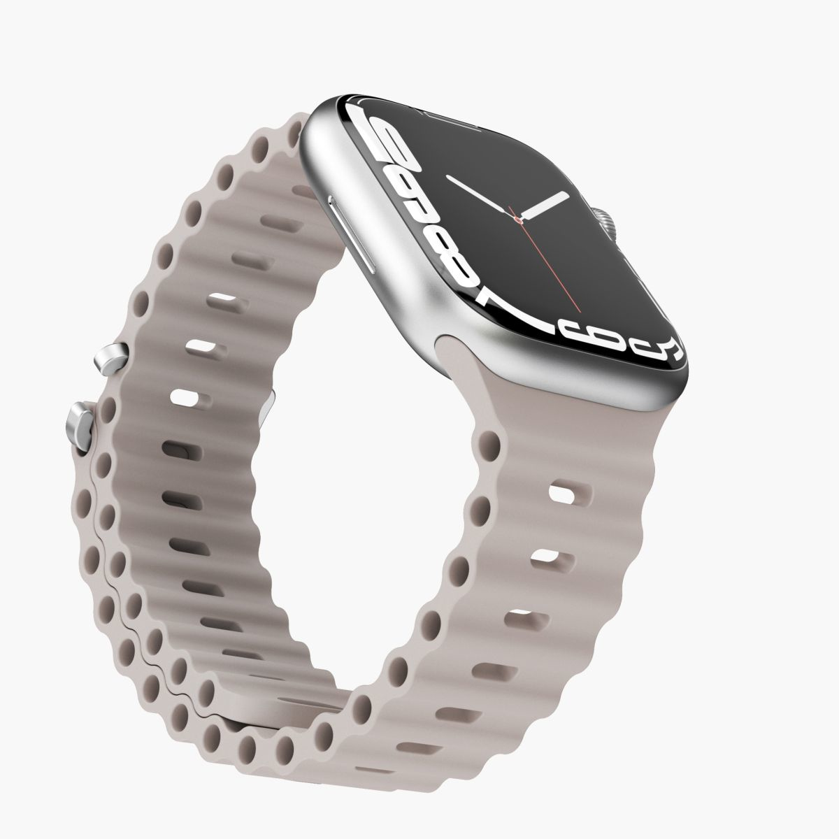 Vonmählen Wave Band - Band - Smartwatch - Cremefarben - Apple - Apple Watch 38 mm | 40 mm | 41 mm - Silikon, Ansicht 2
