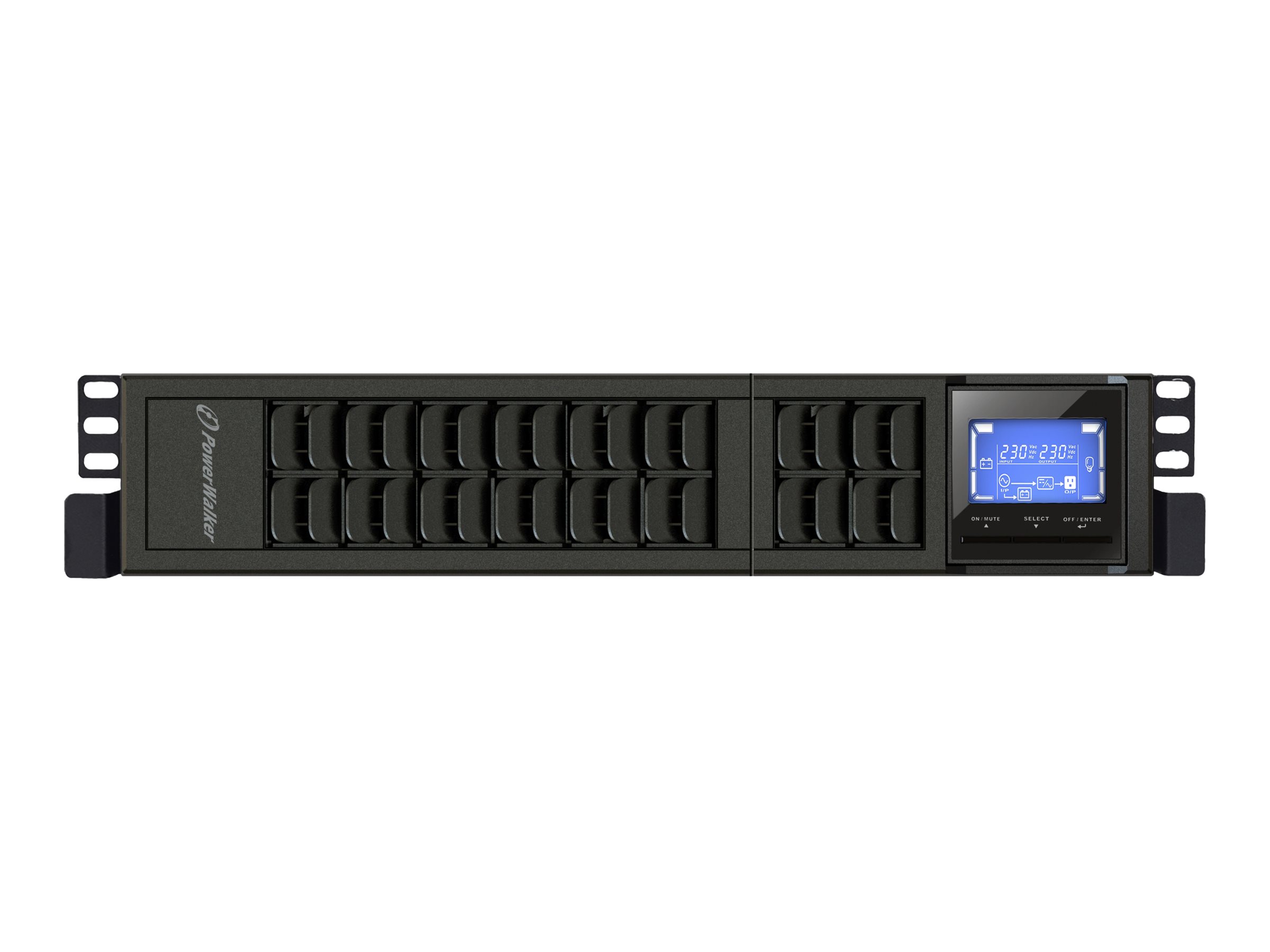 BlueWalker PowerWalker VFI 1000CRM LCD - USV (in Rack montierbar/extern) - 800 Watt - 1000 VA 9 Ah - RS-232, Ansicht 4