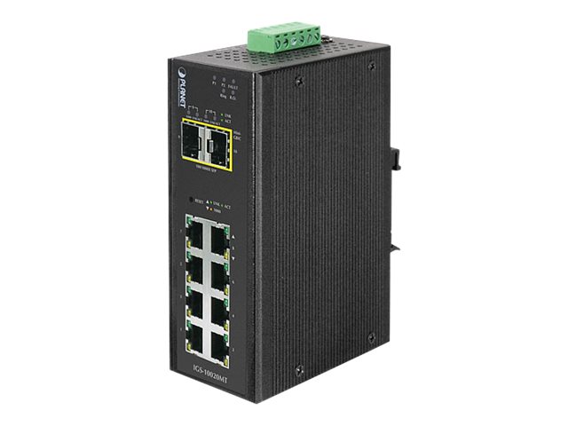 Planet Industrial 8-Port 10/100/1000T + 2 100/1000X SFP (IGS-10020MT)