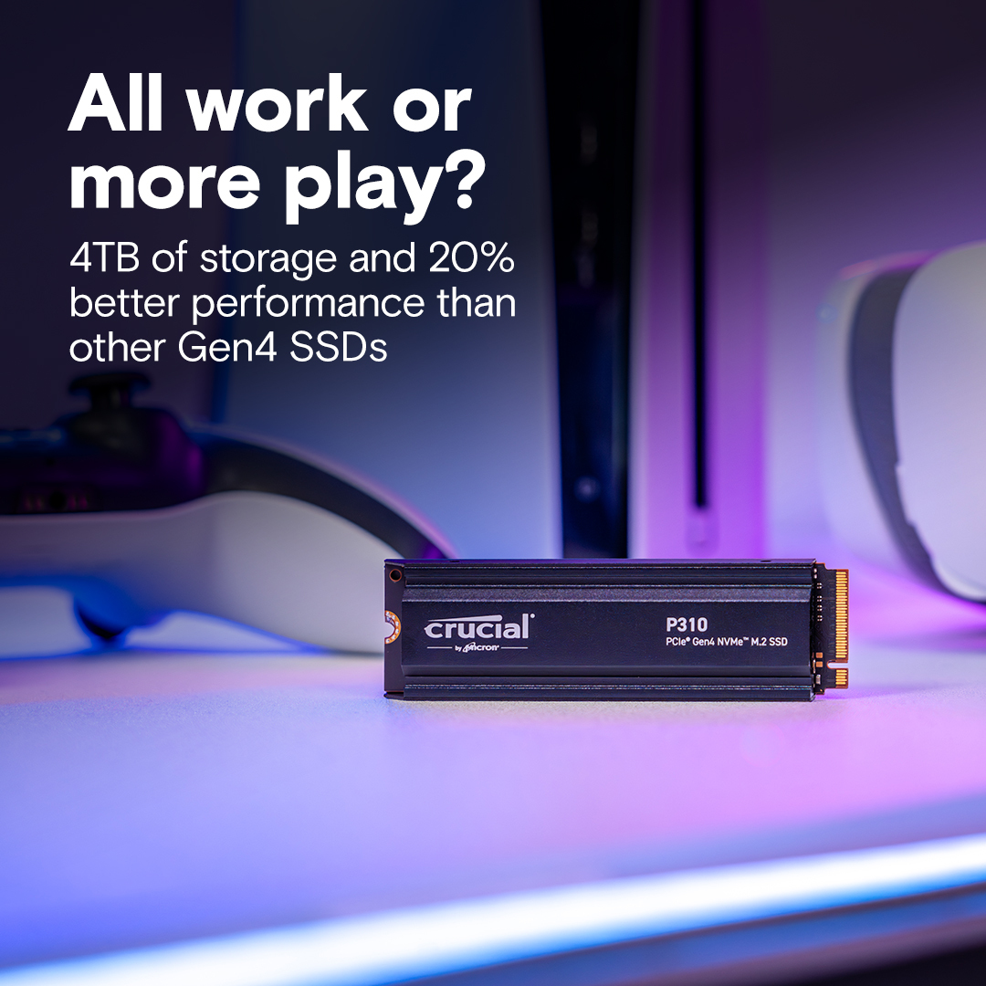 Crucial P310 - SSD - 4 TB - intern - M.2 2280 - PCIe 4.0 x4 (NVMe), Ansicht 4