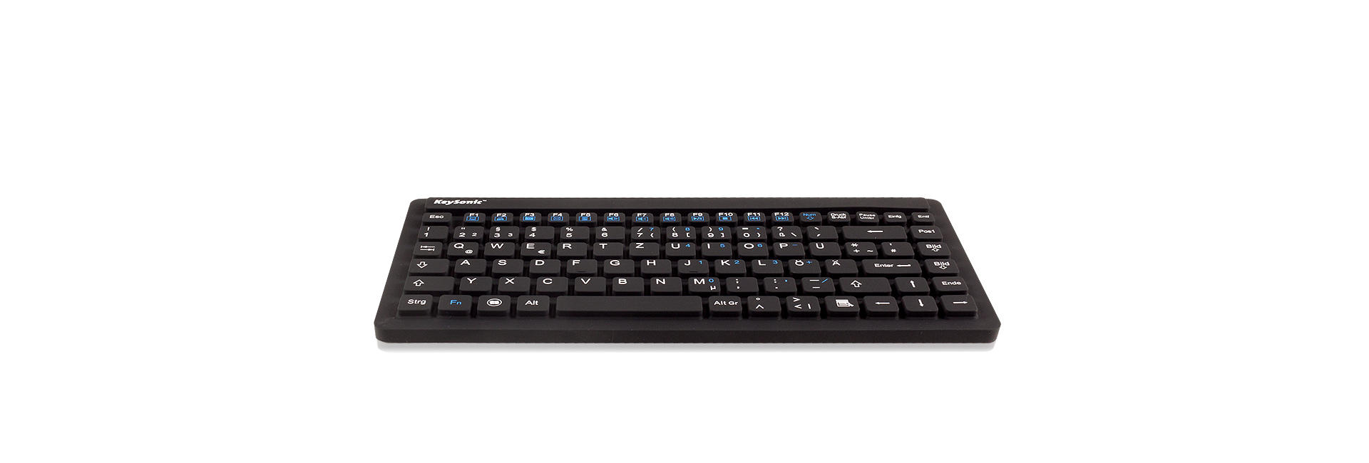 KeySonic KSK-3230IN - Mini - USB - Schwarz - TL: Deutsch, QWERTZ, Ansicht 2