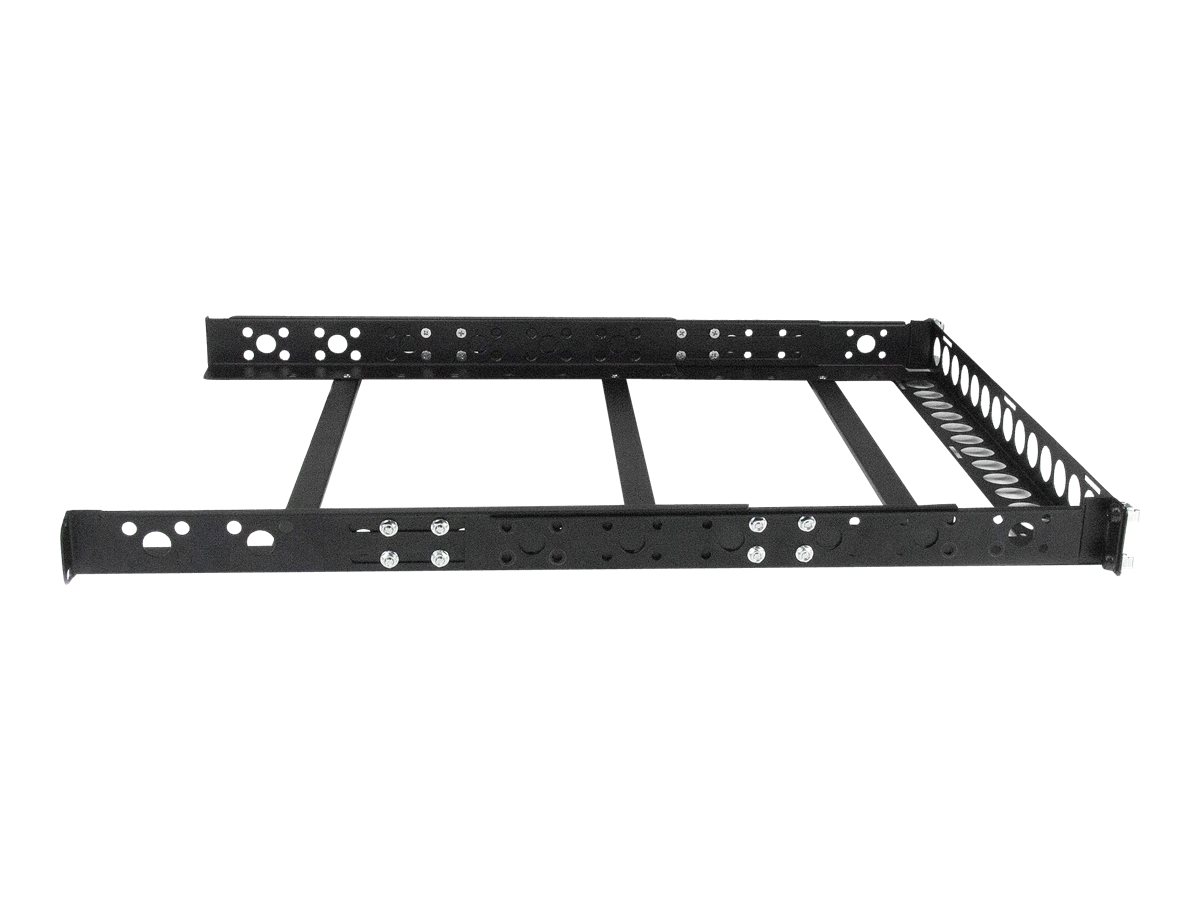 StarTech.com 1HE tiefenvestellbare 19 Zoll Server Rack Schienen - Universal Rack Schiene - Rack-Schiene - Schwarz - 1U - 48.3 cm (19)