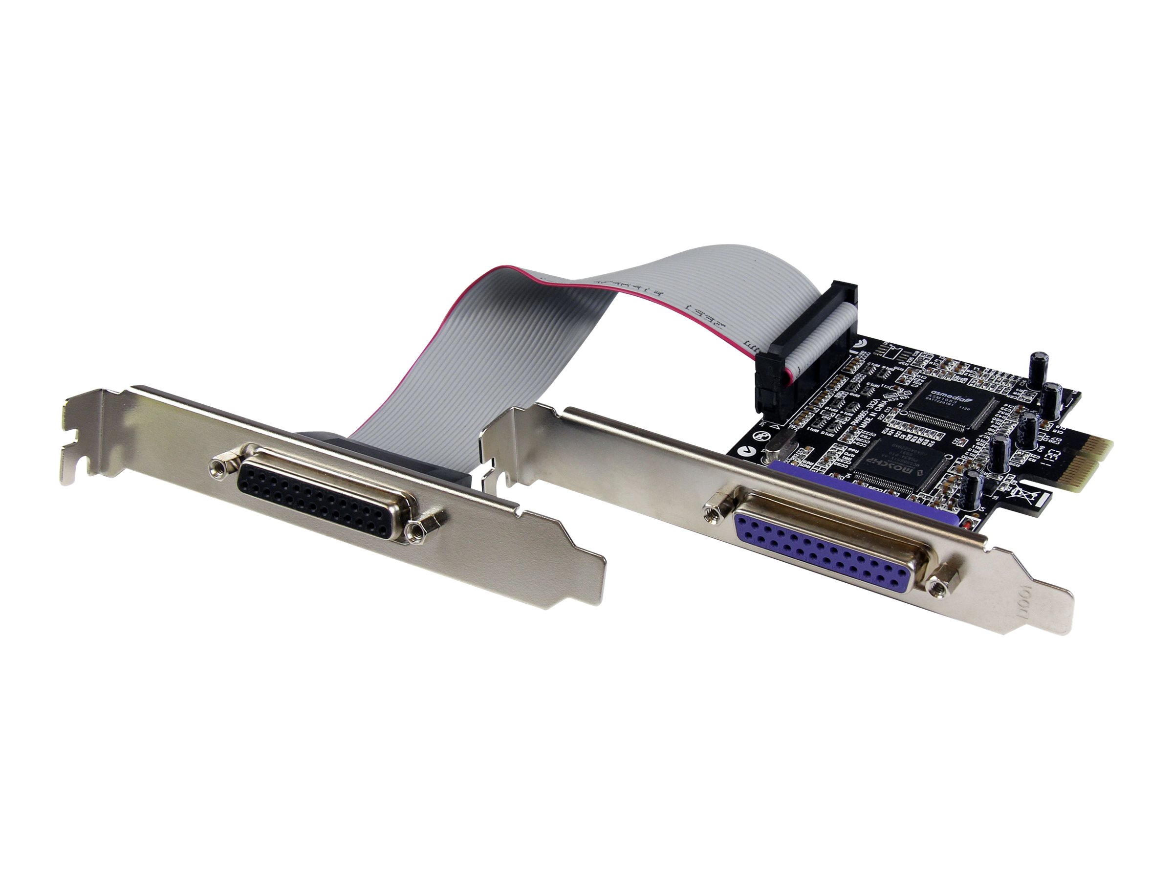 StarTech.com 2 Port PCI Express Parallel IEE1284 Schnittstellenkarte - PCIe Low Profile Adapter Karte DB25 (Buchse)