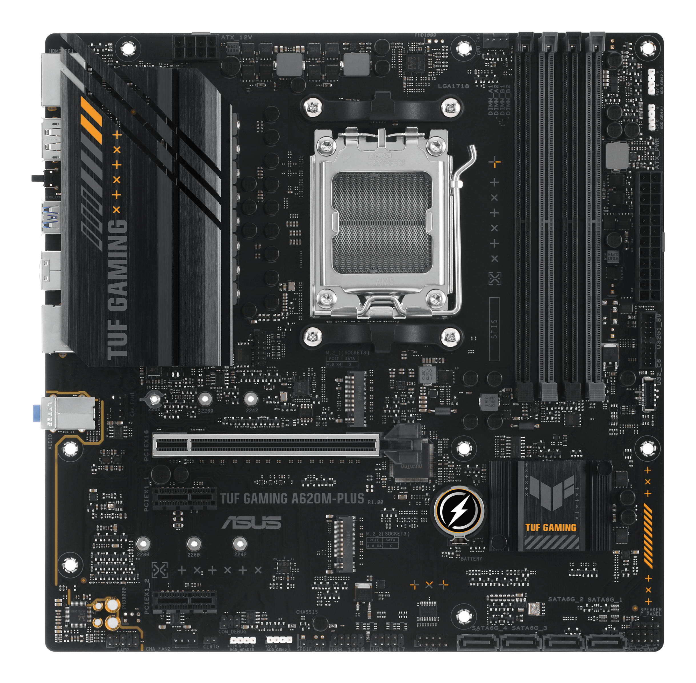 ASUS TUF GAMING A620M-PLUS - Motherboard - micro ATX - Socket AM5 - AMD A620 Chipsatz, Ansicht 2