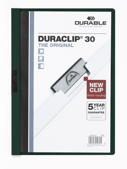 Durable DURACLIP 30 A4 - A4 - PVC - Schwarz - Grün - Transparent - 30 Blätter - 1 Stück(e)