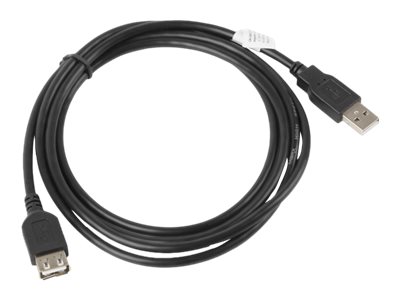 Lanberg CA-USBE-10CC-0018-BK - 1,8 m - USB A - USB A - USB 2.0 - 0,48 Gbit/s - Schwarz, Ansicht 2