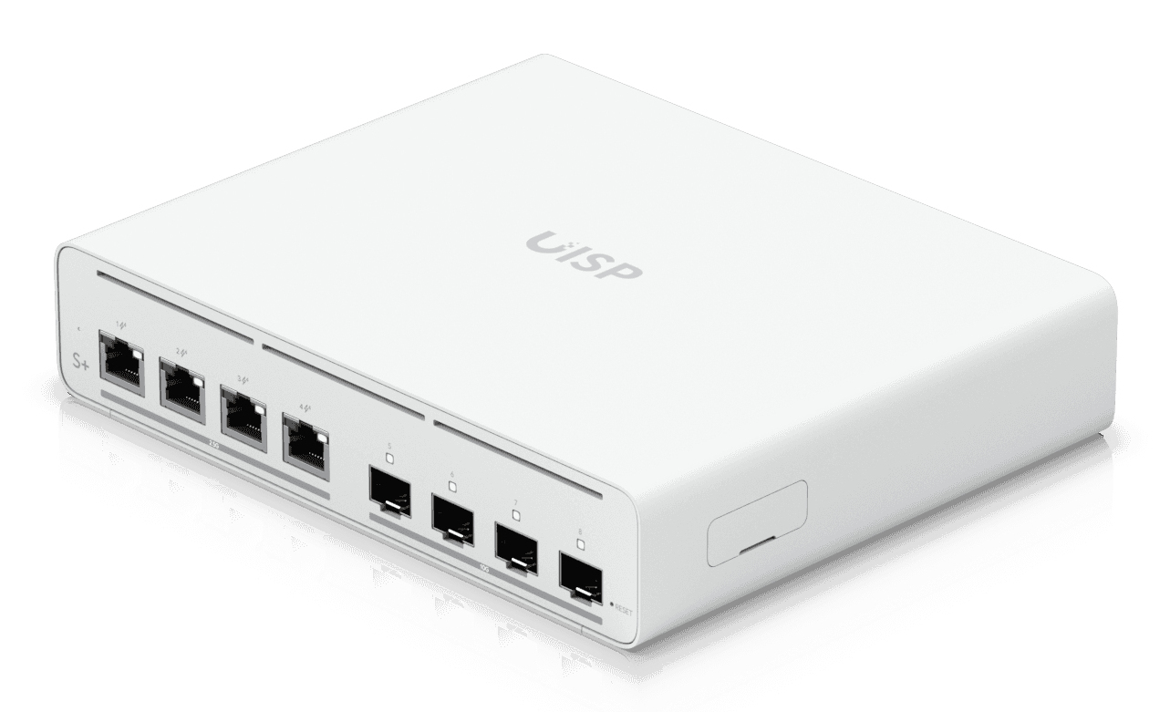 Ubiquiti UniFi UISP Switch Plus - Switch - managed - 4 x 2.5GBase-T + 4 x 10Gb Ethernet SFP+ - Passives PoE (160 W), Ansicht 2