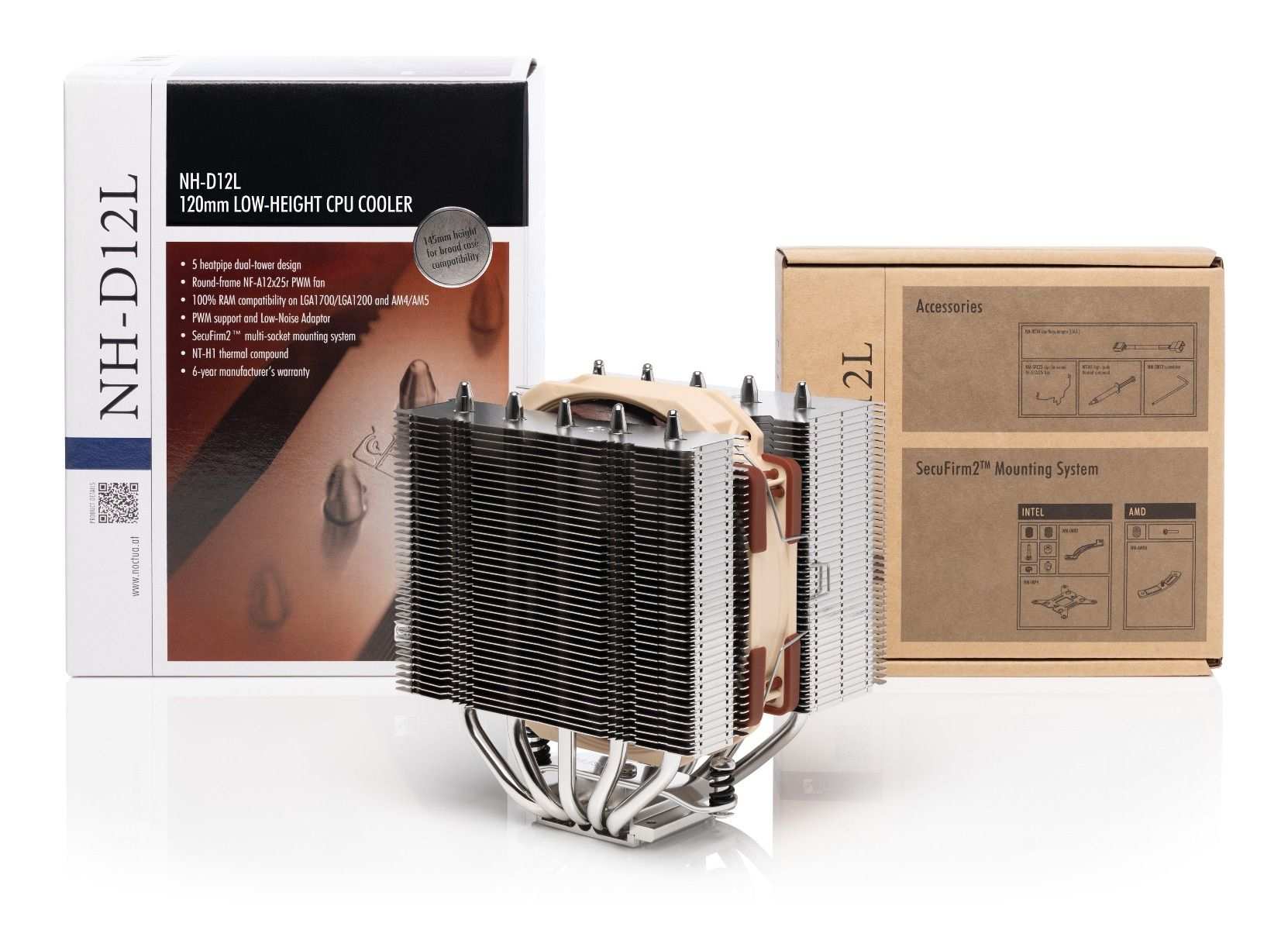 Noctua NH-D12L - Prozessor-Luftkühler - (für: LGA1156, LGA1155, LGA2011, LGA1150, LGA1151, LGA2011-3 (Square ILM), Ansicht 3