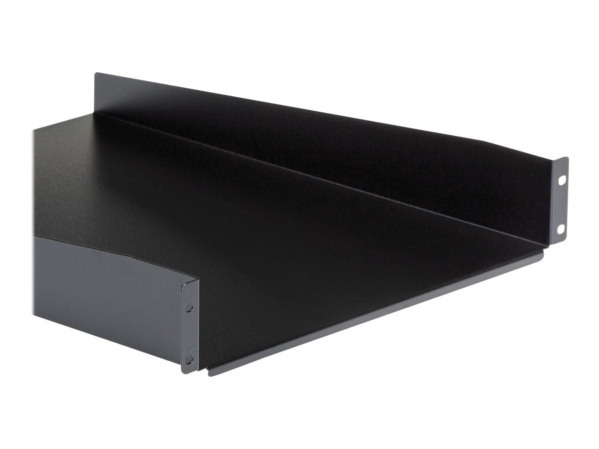StarTech.com 2 HE 19 Fest montierbarer Fachboden für Server Rack Schrank bis 22 Kg - Fachboden für Serverschrank 2HE 19 Zoll 55 cm Tief - Rack - Regal - Schwarz - 2U - 55.9 cm (22)