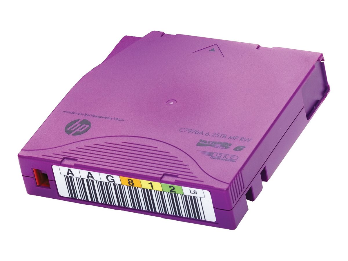 HP LTO-6 6.25TB Non Custom Label 20Pk