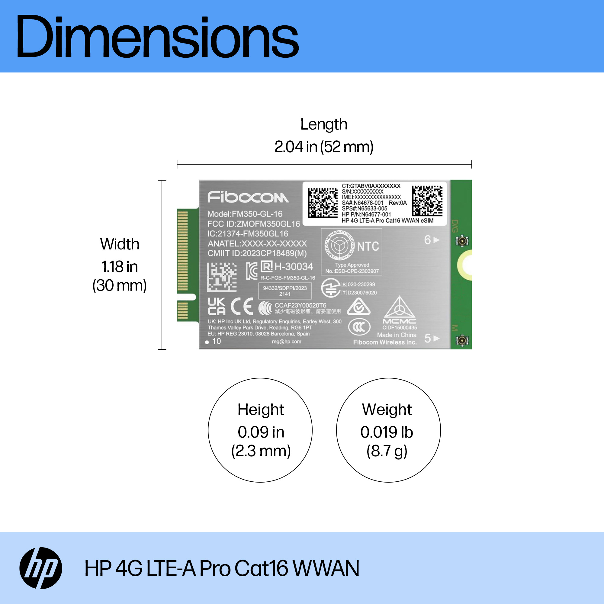 HP  Drahtloses Mobilfunkmodem - 4G LTE Advanced, Ansicht 3