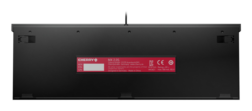 Cherry MX 2.0S - Tastatur - 100% - full size - TL: Deutsch, QWERTZ - Schwarz, Ansicht 3