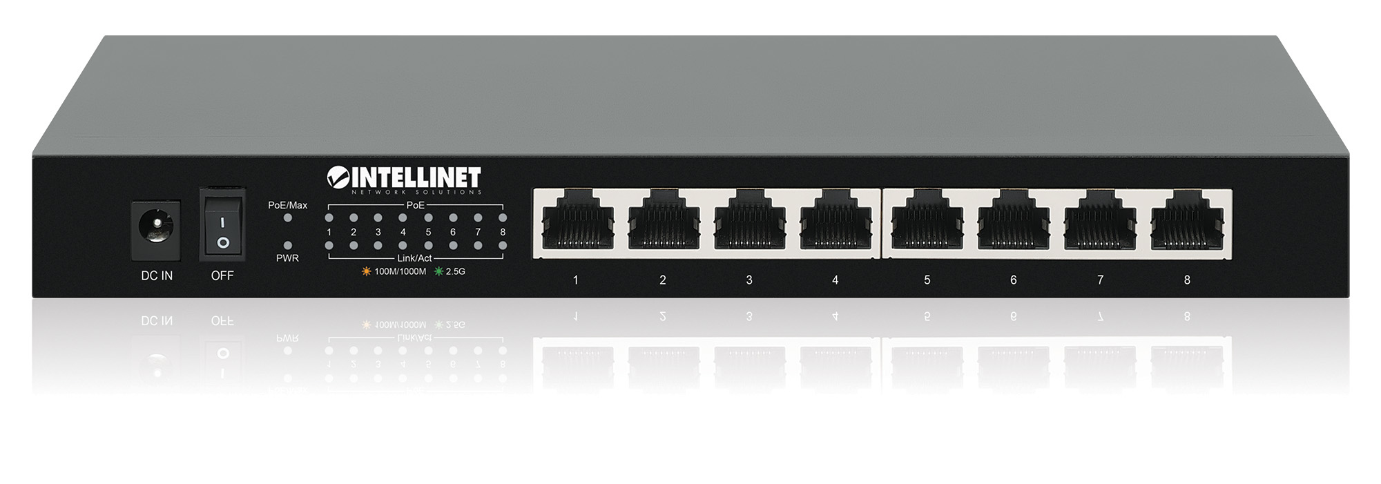 Intellinet 8-Port 2.5G Ethernet PoE+ Switch 100W 8xPSE Ports - Switch - 2,5 Gbps, Ansicht 3