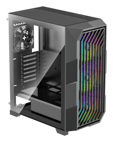 Xilence Xilent Breeze II ATX PC Case X812.ARGB Gaming schwarz - Gehäuse - Midi/Minitower - ATX, Ansicht 4