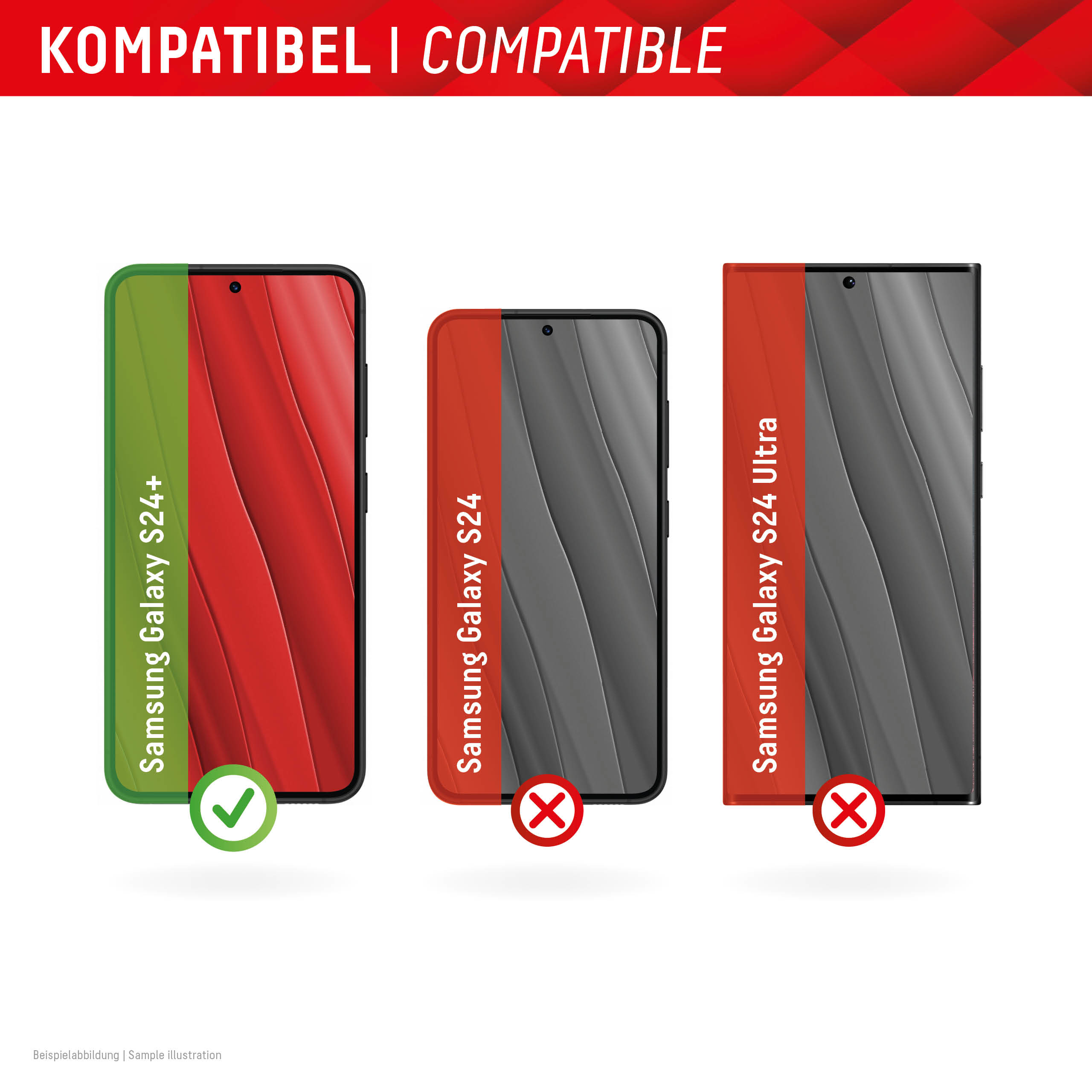 E.V.I. DISPLEX Real Glass Samsung Galaxy S24+, Ansicht 2