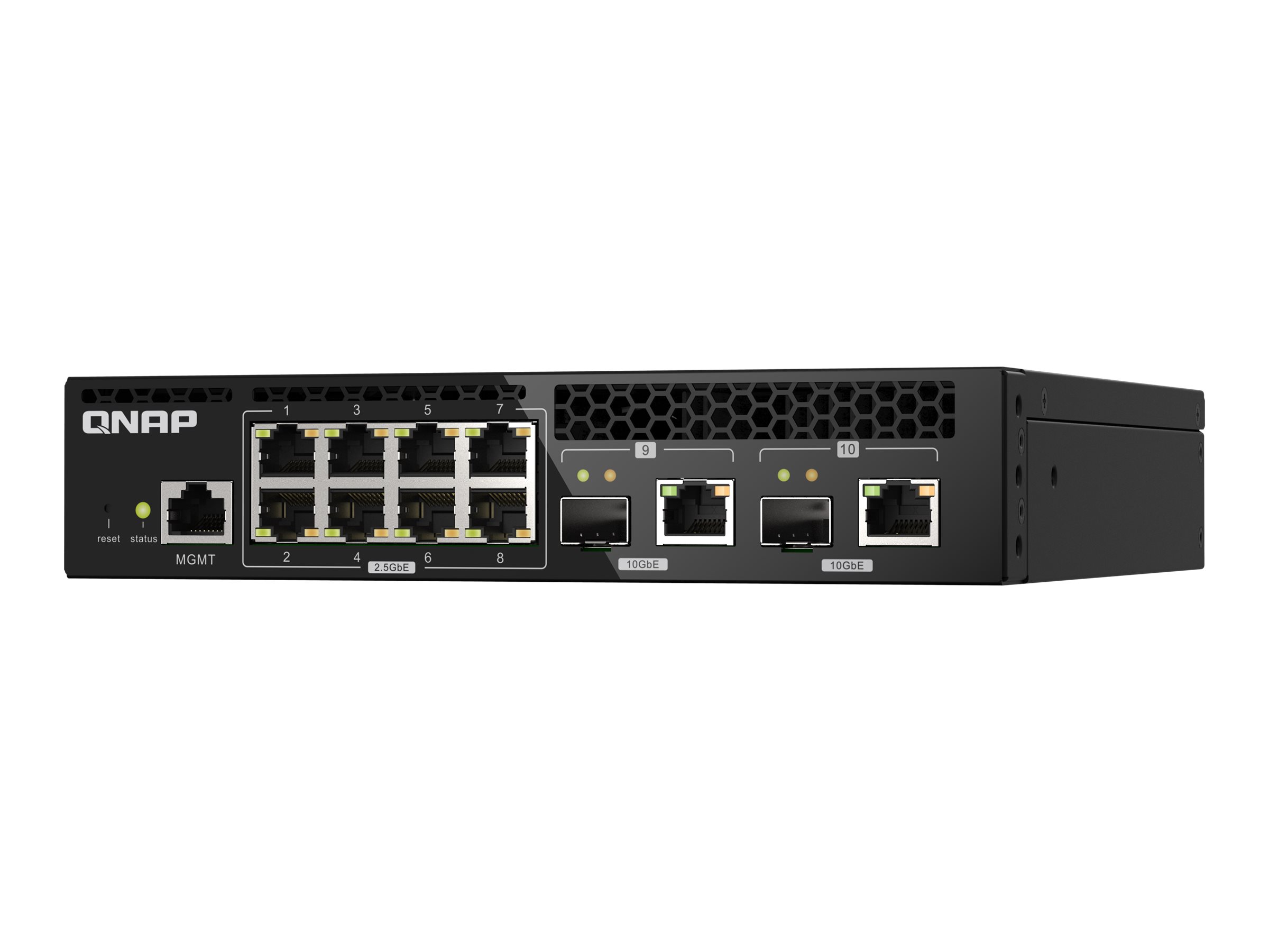 QNAP QSW-M2108R-2C - Switch - managed - 8 x 2.5GBase-T + 2 x combo 10 Gigabit SFP+/RJ-45 - Desktop, an Rack montierbar