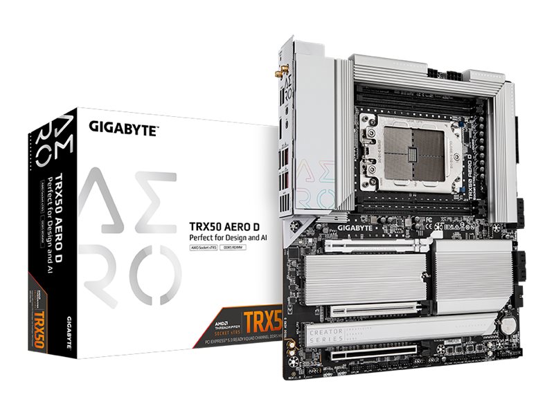 Gigabyte TRX50 AERO D - 1.0 - Motherboard - E-ATX - Socket sTR5 - AMD TRX50 Chipsatz - USB 3.2 Gen 1, USB 3.2 Gen 2, Ansicht 4