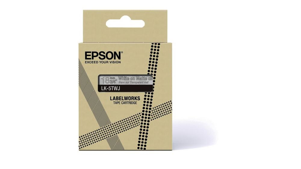 Epson LabelWorks LK-5TWJ - Weiß auf Matt-Transparent - Rolle (1,8 cm x 8 m), Ansicht 4