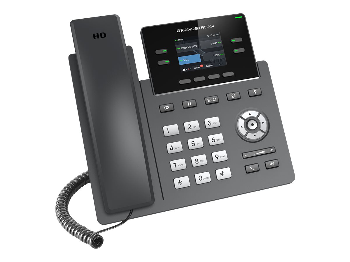 Grandstream GRP2612P - VoIP-Telefon mit Rufnummernanzeige/Anklopffunktion, Ansicht 4