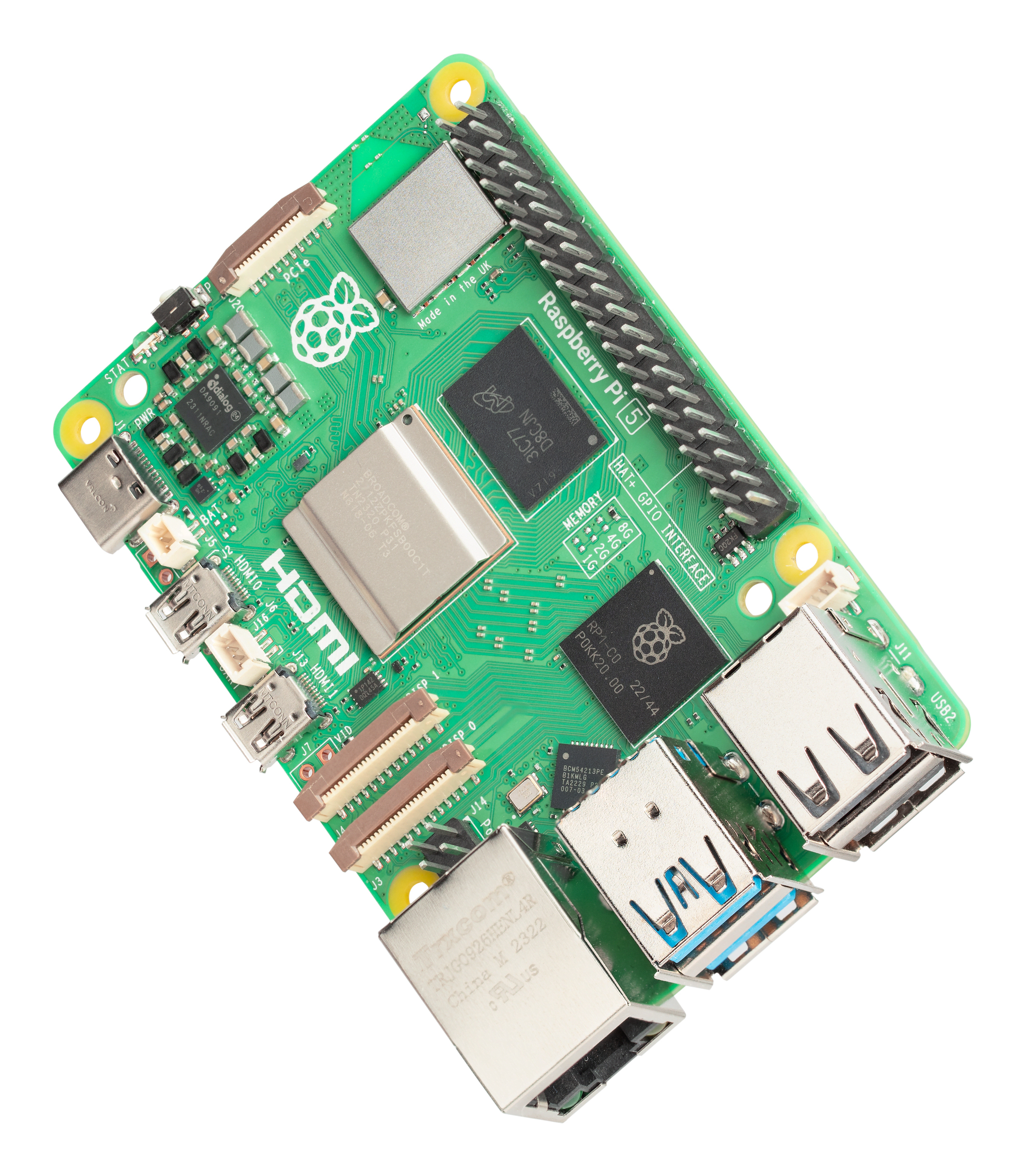 Raspberry Pi RASP PI 5 B 16GB - Raspberry Pi 5 B, 4x 2,4 GHz, 16 GB RAM, WLAN/BT, Ansicht 2