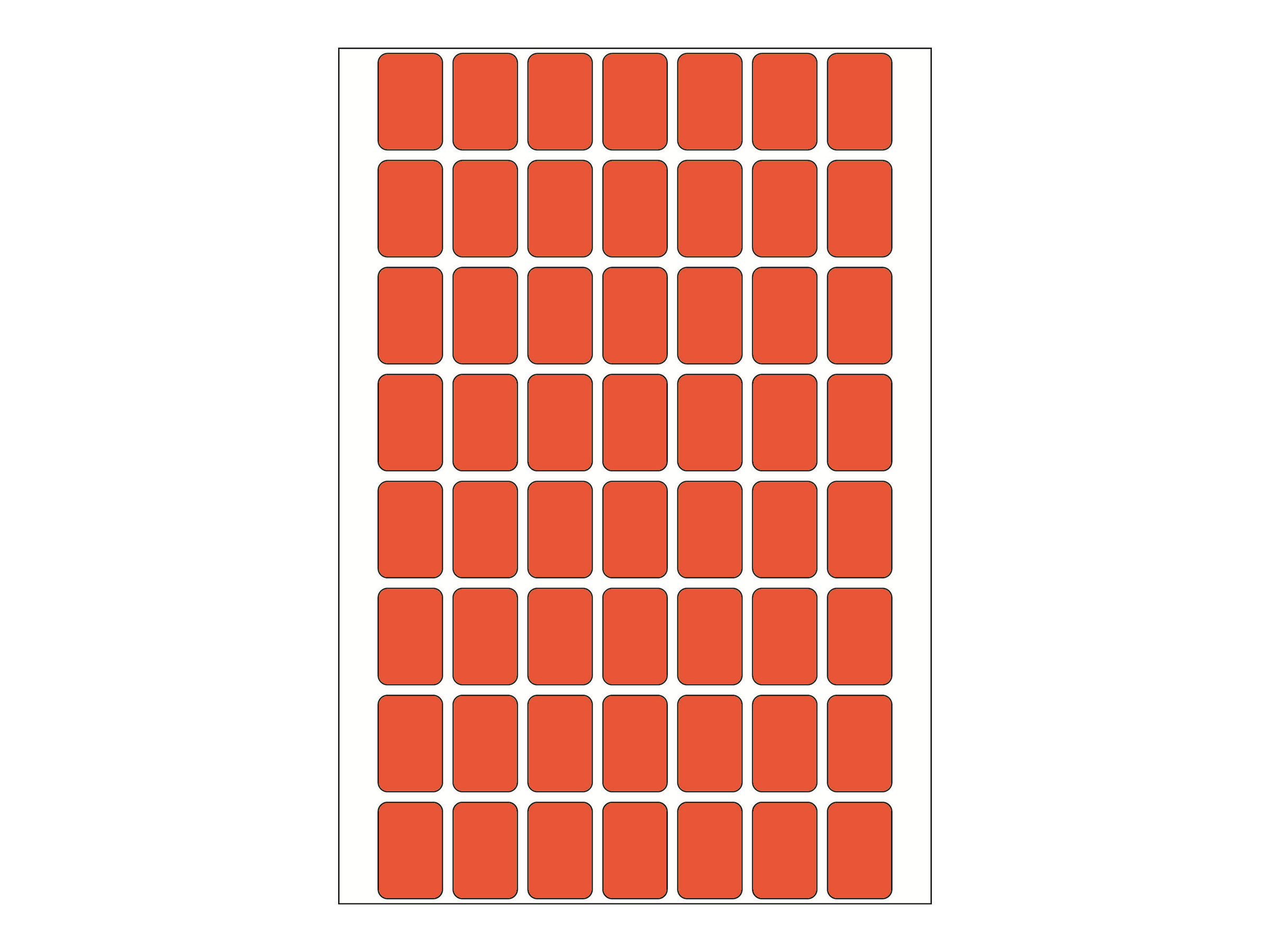 HERMA Permanenter Klebstoff - Rot - 12 x 18 mm 1792 Etikett(en) (32 Bogen x 56), Ansicht 3