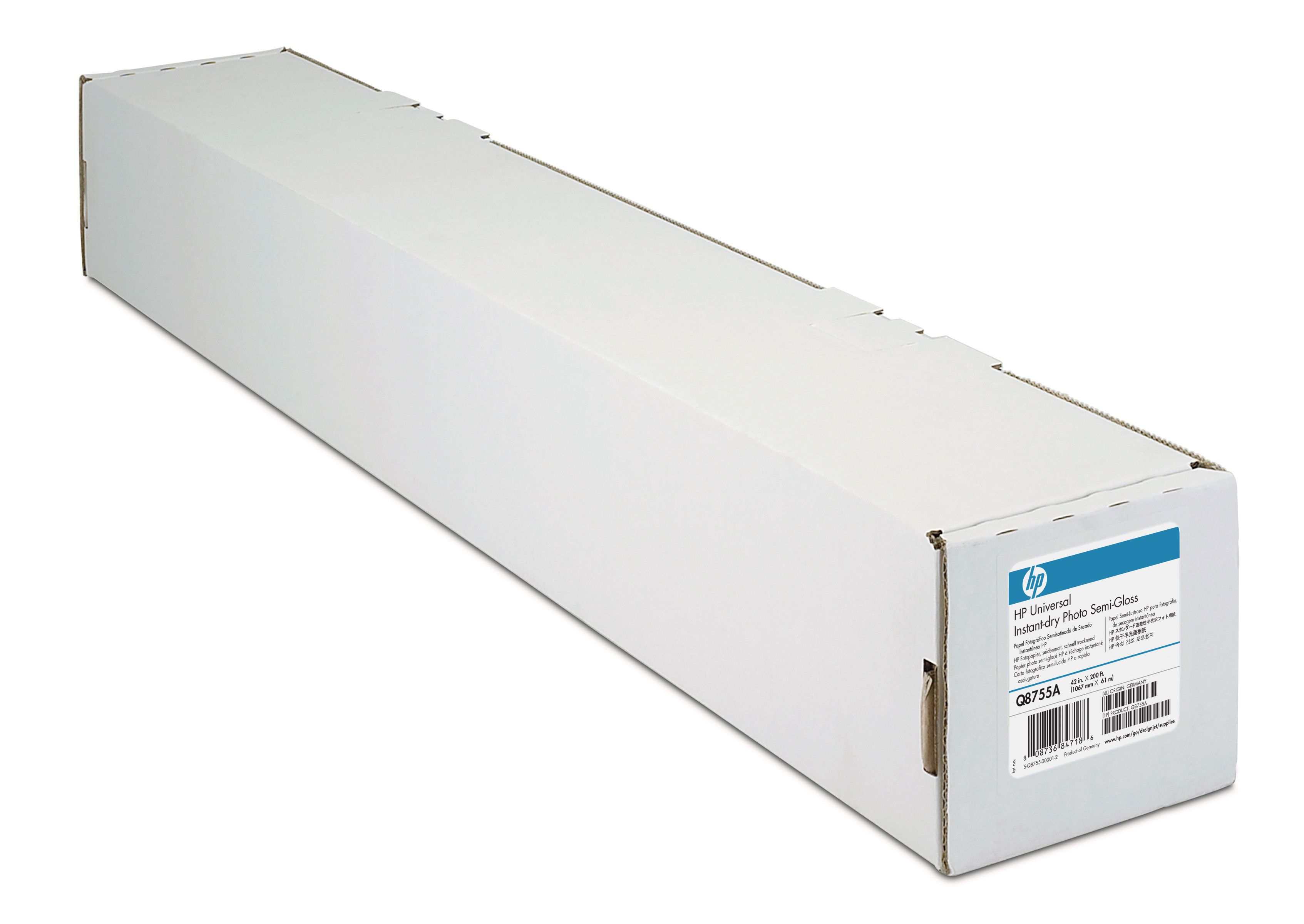 HP Universal - Holzfaser, Polyethylen (PE) - halbglänzend - 7,9 mil - Roll (61 cm x 30,5 m), Ansicht 3