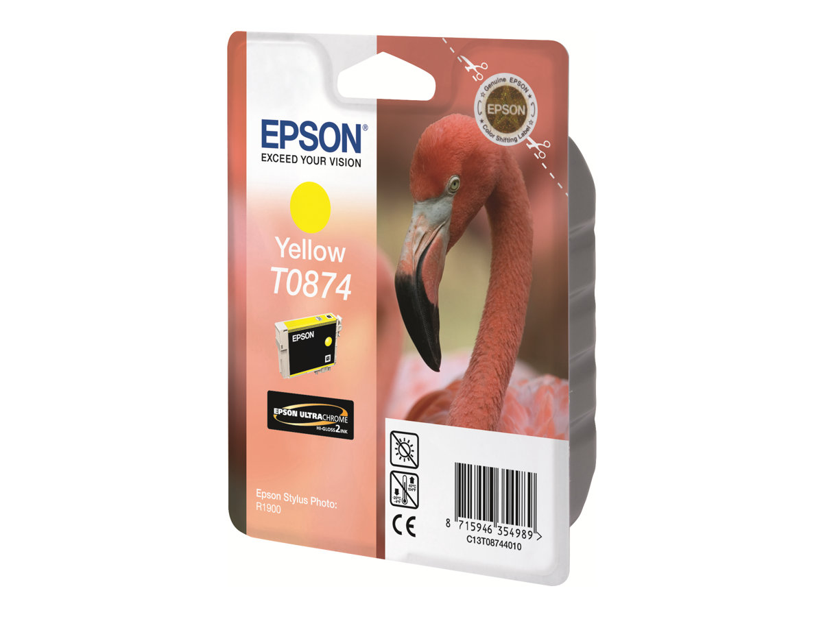 Epson T0874 - 11.4 ml - Gelb - original - Blisterverpackung - Tintenpatrone