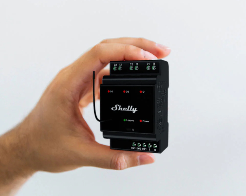 Shelly · Hutschiene·Wave Pro 3· Relais· max· 3 Phasen· 3x, Ansicht 3