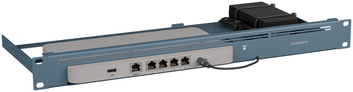 Rackmount.IT RM-CI-T23 - Montagesatz für Netzwerkgeräte - Rack montierbar - cisco metallisch blau - 1U - 48.3 cm (19), Ansicht 2