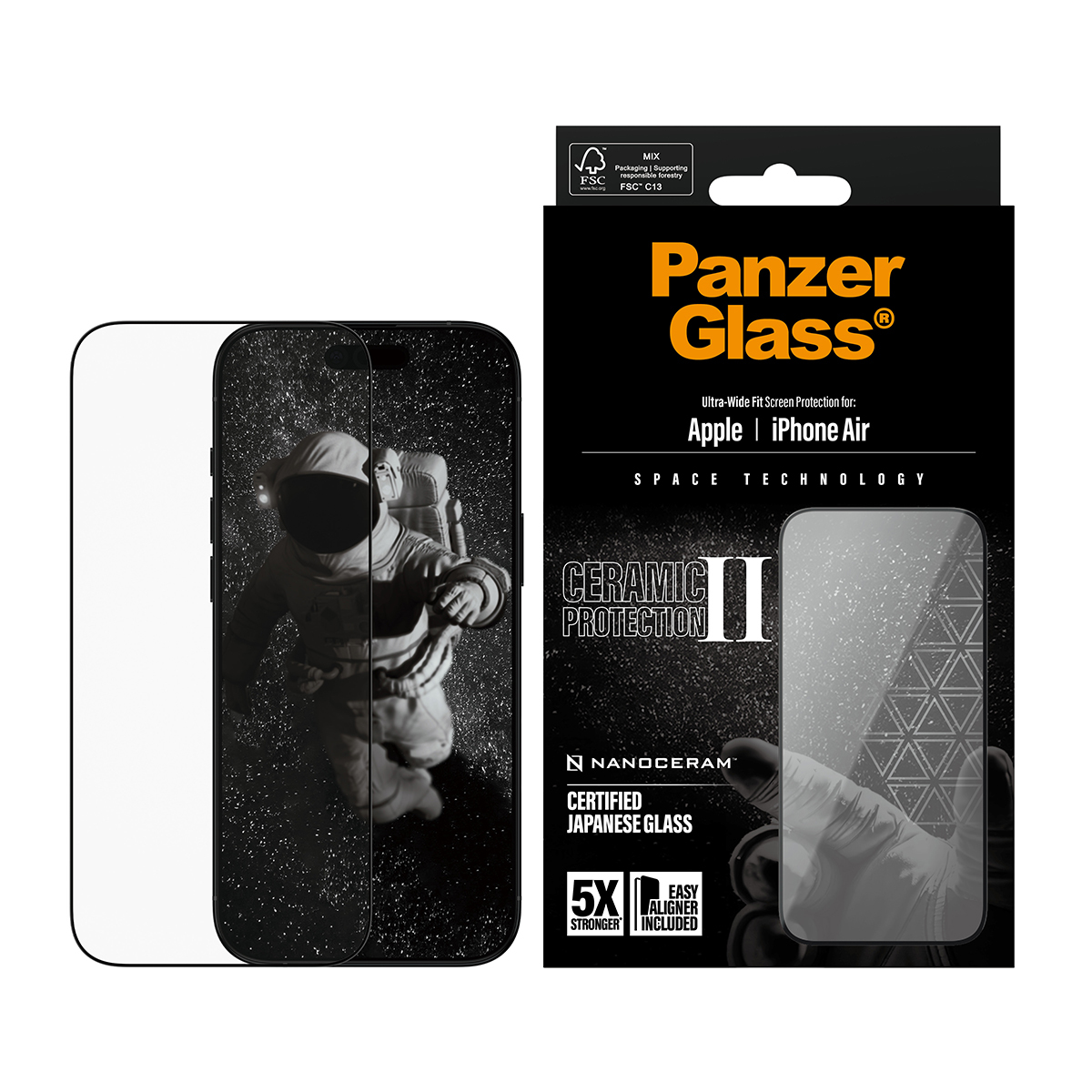 PanzerGlass Ceramic II Displayschutz iPhone Air| Ultra-Wide Fit m. EasyAligne..., Ansicht 3