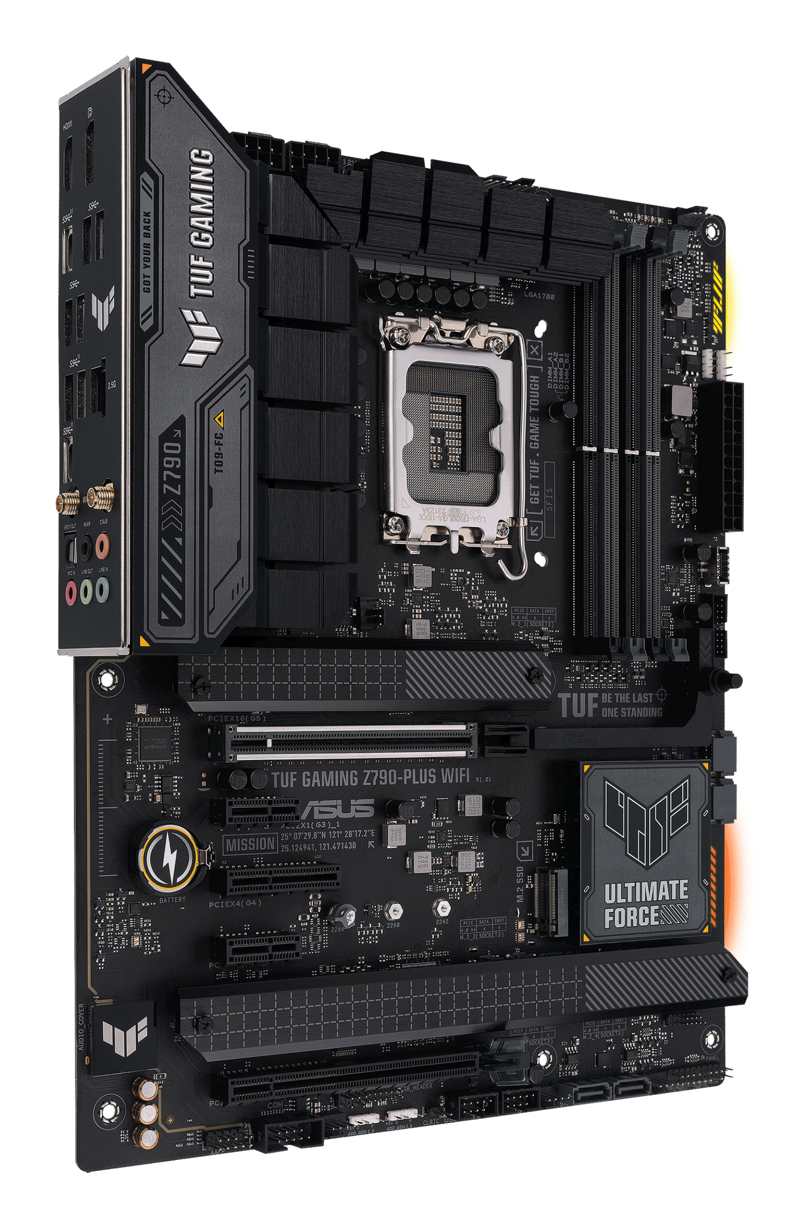 ASUS TUF GAMING Z790-PLUS WIFI - Motherboard - ATX - LGA1700-Sockel - Z790 Chipsatz - USB 3.2 Gen 1, USB 3.2 Gen 2, Ansicht 3