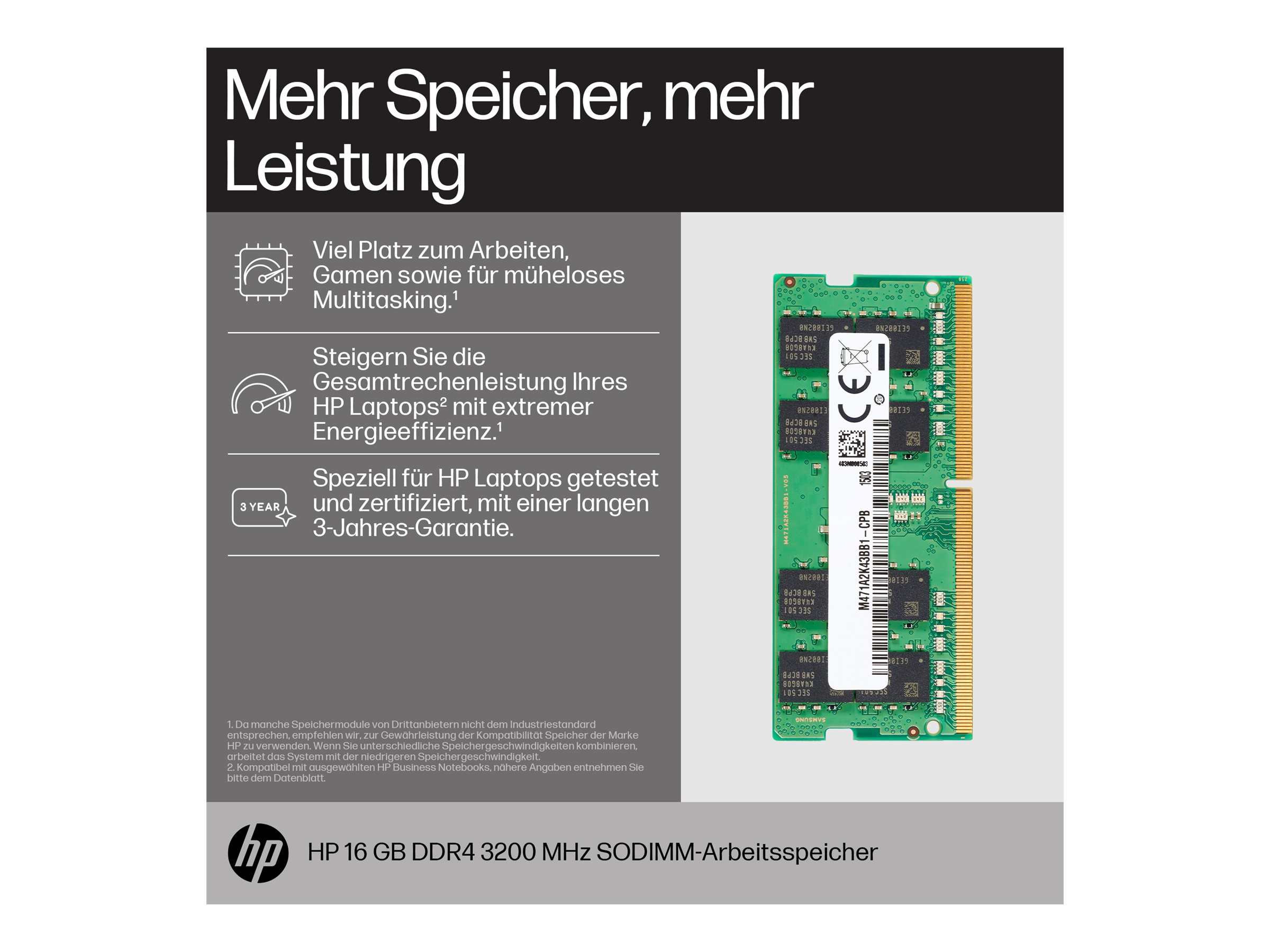 HP  DDR4 - Modul - 16 GB: 1 x 16 GB - SO DIMM