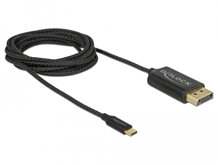 Delock 83710, 2 m, USB Typ-C, DisplayPort, Männlich, Männlich, Gerade