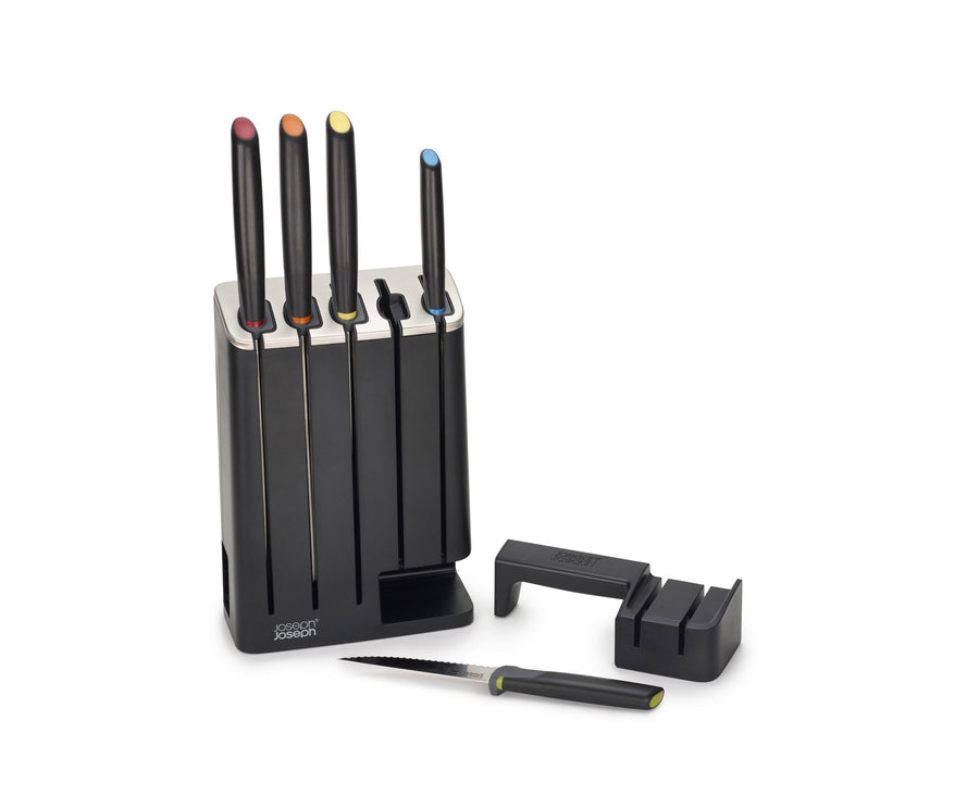 Joseph Joseph Elevate - Messer-Set - Edelstahl - 1 Werkzeug - Messerschärfer - Schwarz - Schwarz, Ansicht 2