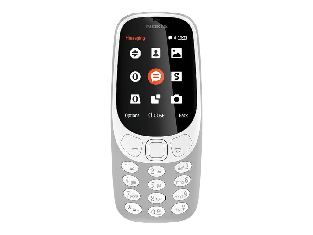 Nokia 3310 (2017) Dual-SIM Grau [6,1cm (2,4) TFT LCD Display,  Series 30+, Tastenhandy]